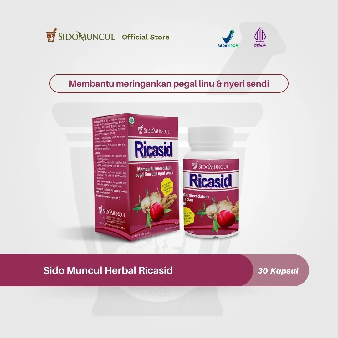 Sido Muncul Ricasid 30'k Herbal - Meredakan pegal linu nnyeri sendi
