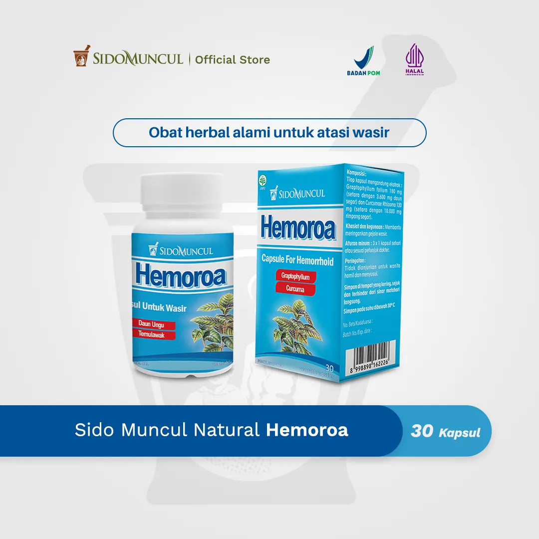 Sido Muncul Herbal Hemoroa 30 Kapsul - Wasir