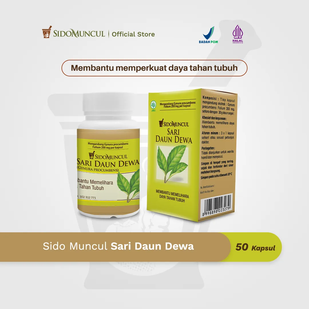Sido Muncul Herbal Sari Daun Dewa 30’k - Membantu Memelihara Daya Tahan Tubuh