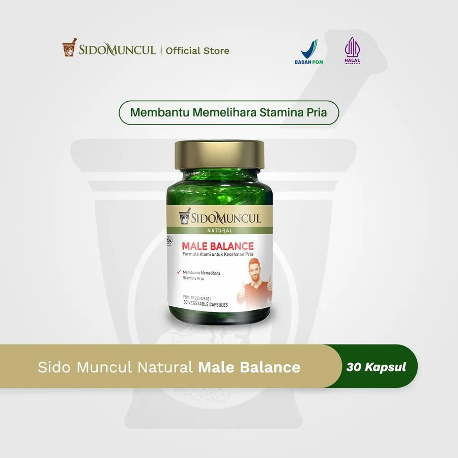 Sido Muncul Natural Male Balance 30 Kapsul - Formula Alami untuk Kesehatan Pria