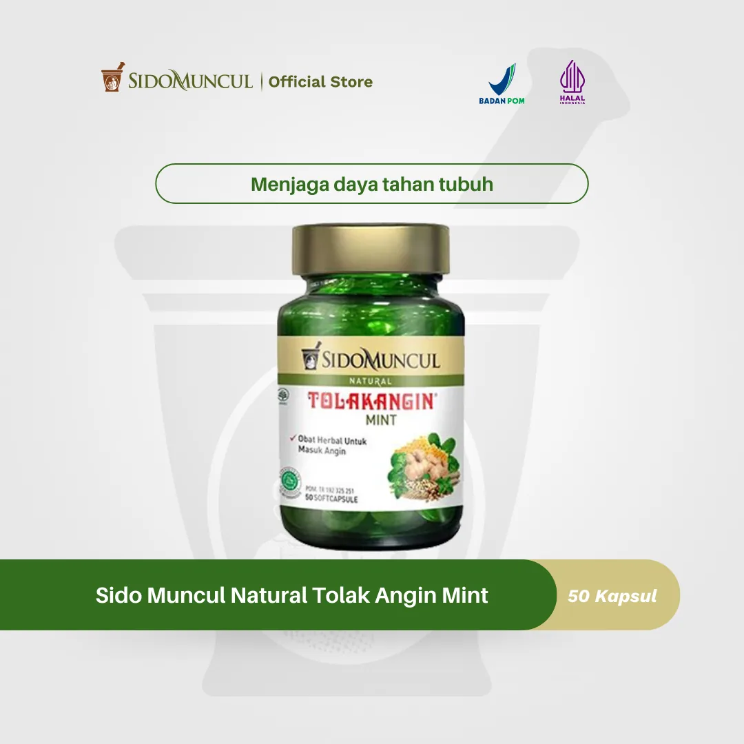 Sido Muncul Natural Tolak Angin Mint Soft Capsule 50 Kapsul