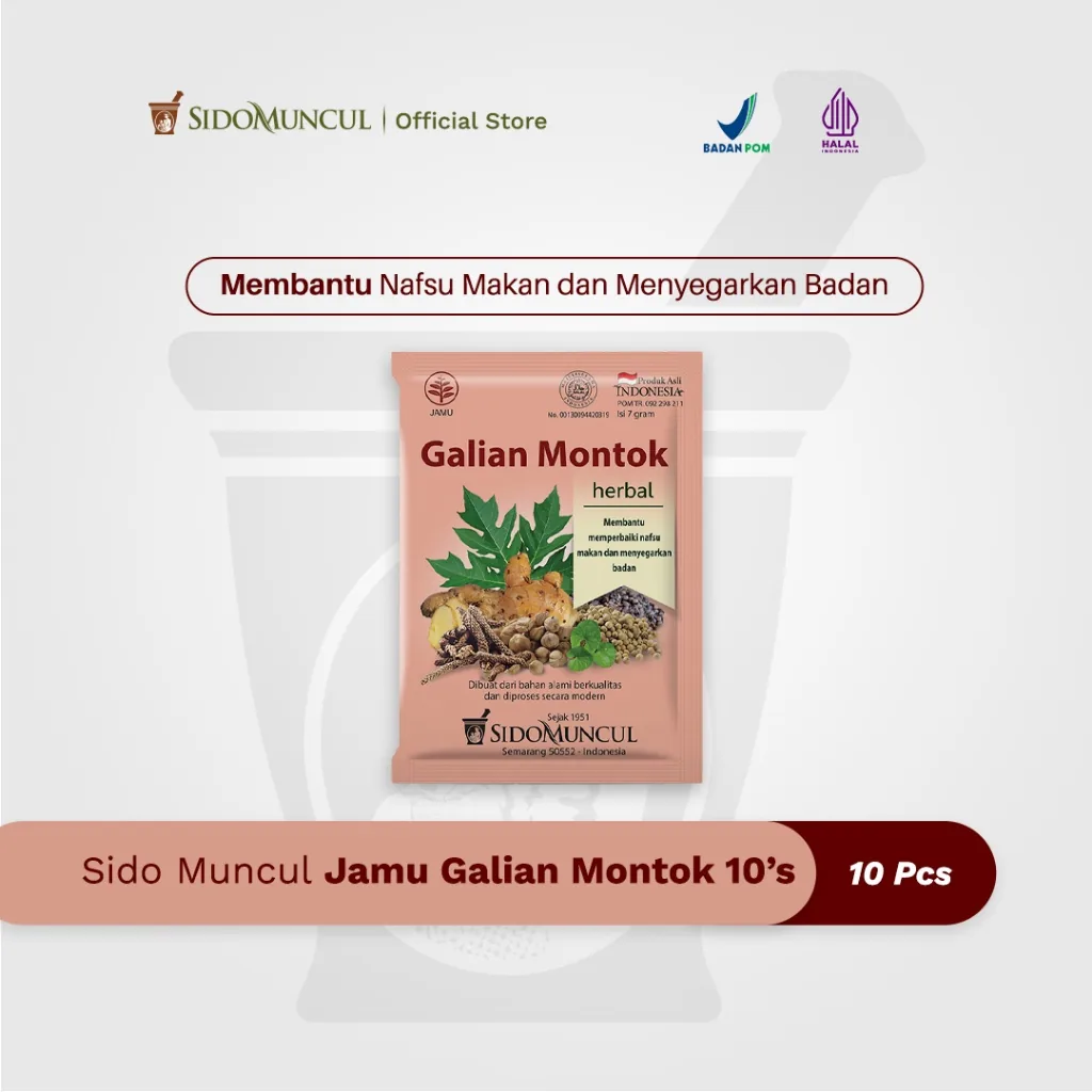 Sido Muncul Jamu Galian Montok 10's - Nafsu Makan Menyegarkan Badan